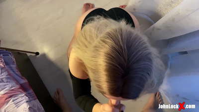 Redhead pagsuso Dick at Fucking Up, Pagkuha ng Cum sa Kanyang Ass